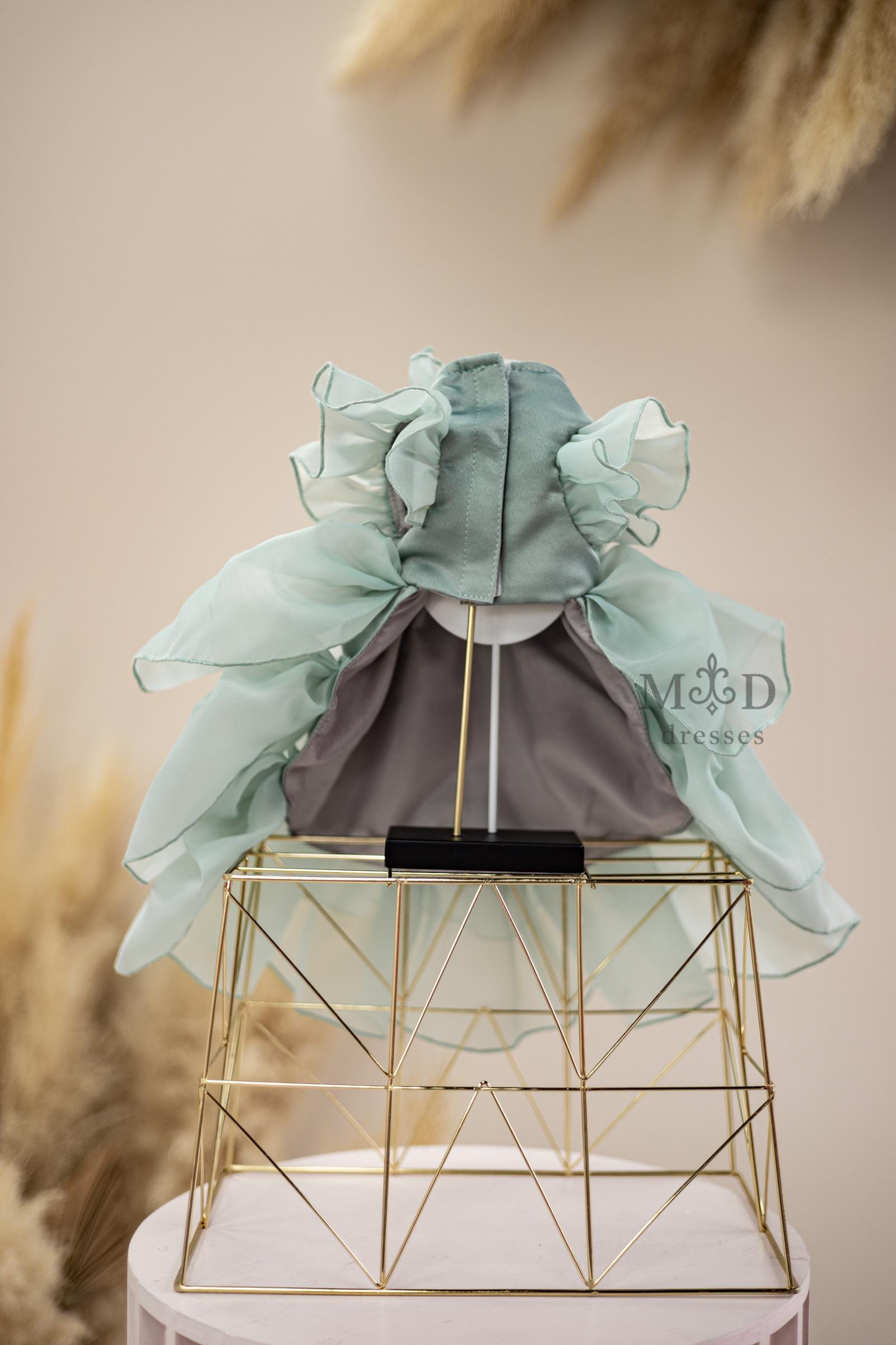 green dog dress Dog Dress, Female dog dress, shihtzu birthday dress, dog birthday dress