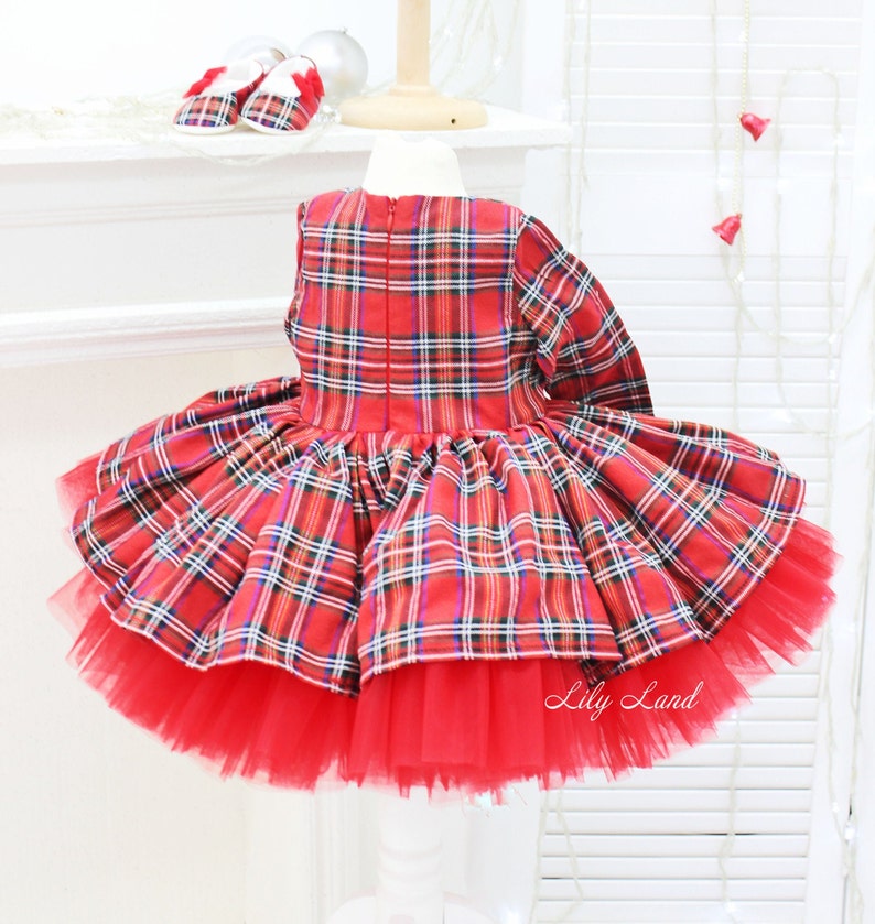 Christmas Dress for Baby Girl READY TO SHIP Red Plaid Xmas Etsy