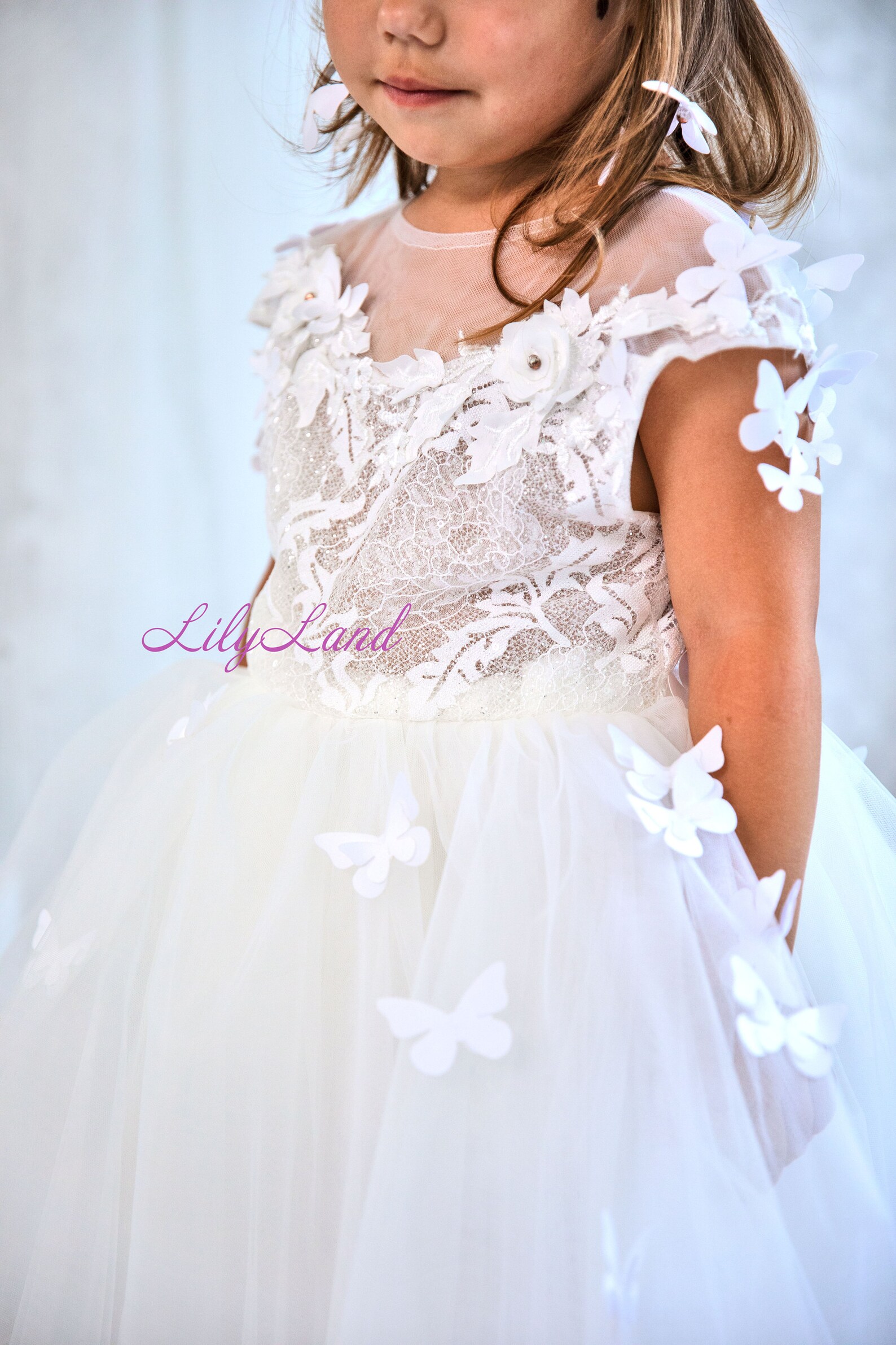 White Butterfly Dress READY to Ship Butterfly Birthday Girl Etsy