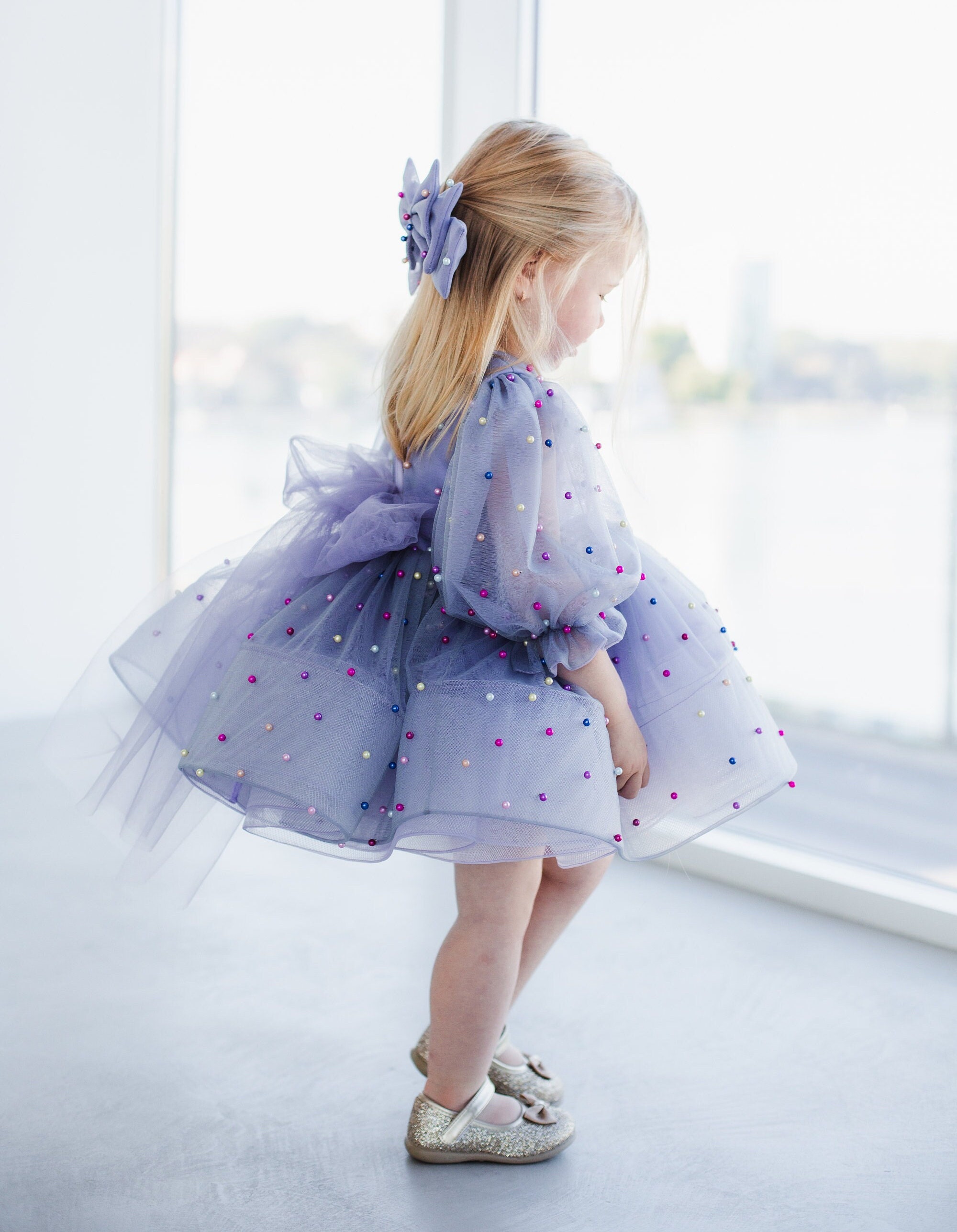 bluey purple dress Little Sleepies LS Bluey Bingo Purple Flutter Twirl Dress Size 5 NWT
