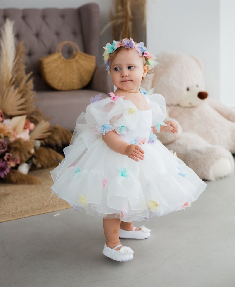 Floral Bird Baby Girl Dress