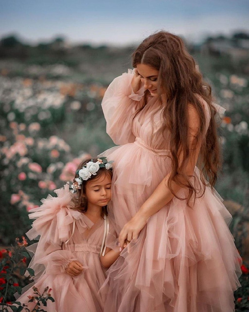 Matching dresses mom and baby Baby shower maternity Etsy
