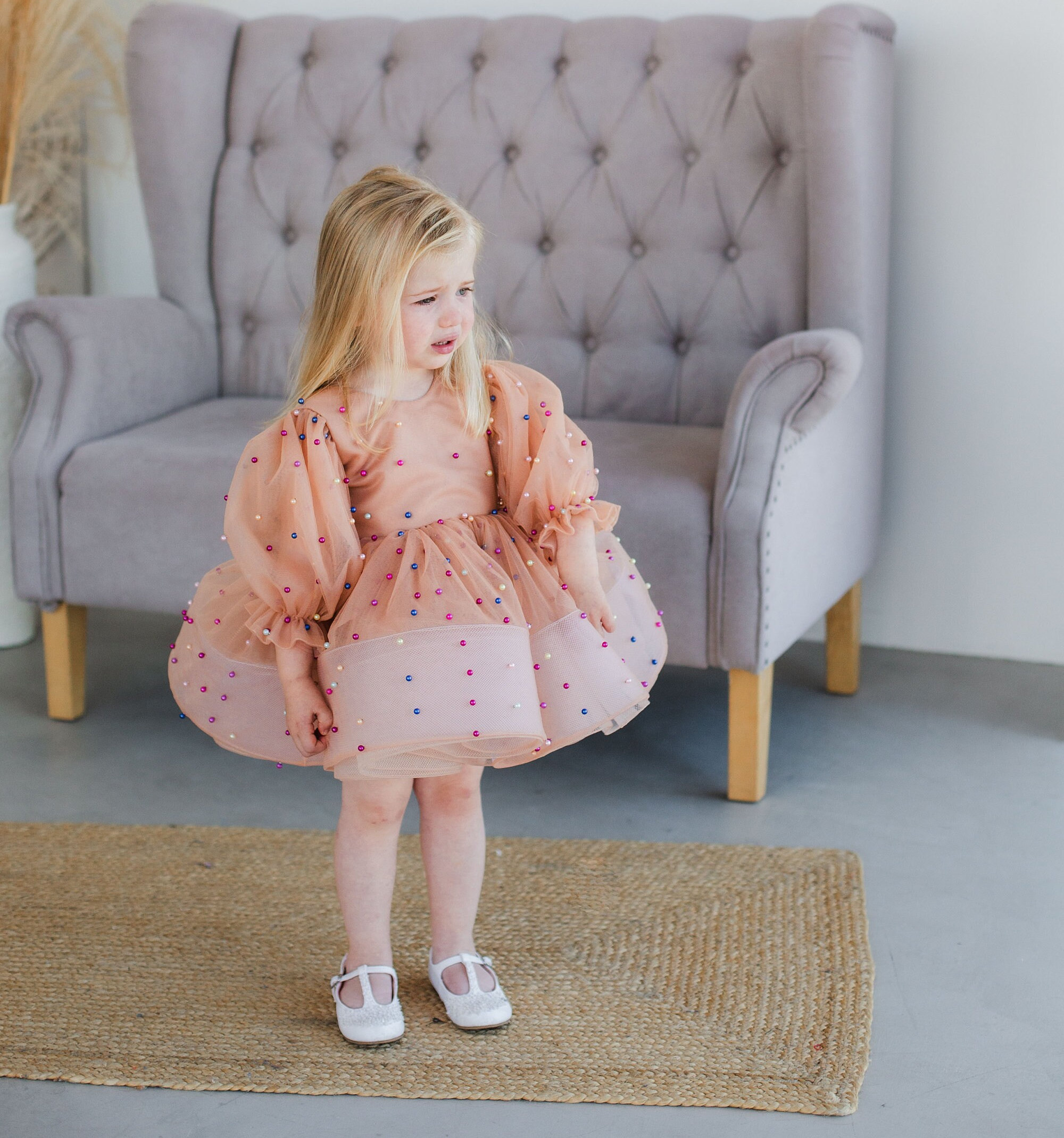 新品CARAMEL jupiter Baby DressPolka Floral CARAMEL - Jupiter Baby Dress - igloobaby