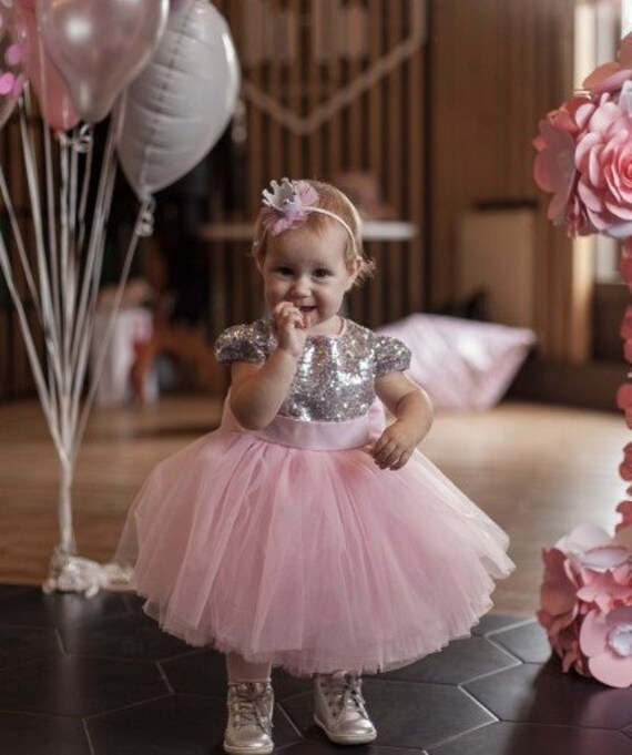 Pink glitter birthday dress Clearance