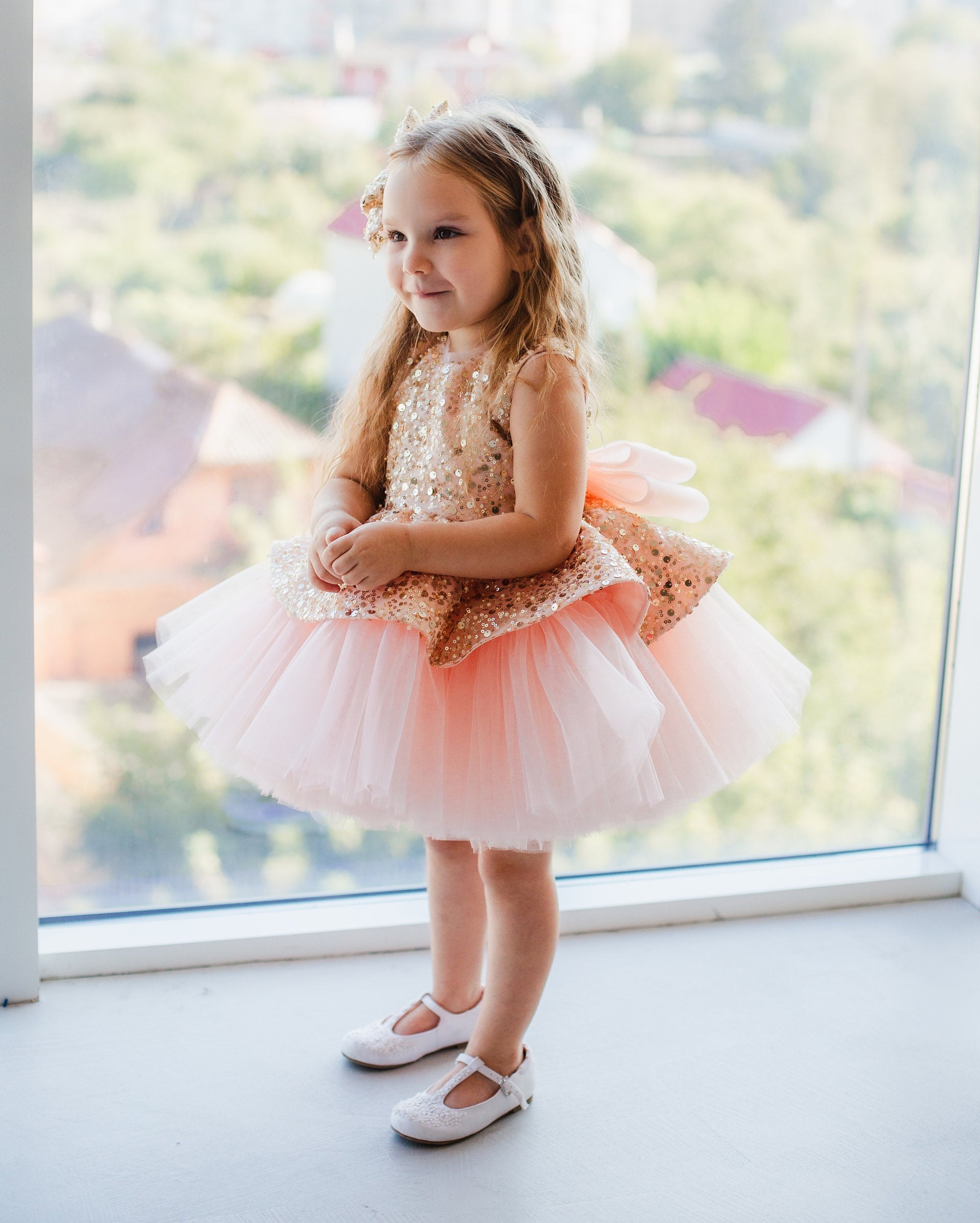 pink gold tutu dress Pink And Gold Tutu Dress For Baby Pink And Gold Minnie Mouse Polka Dot Dress With