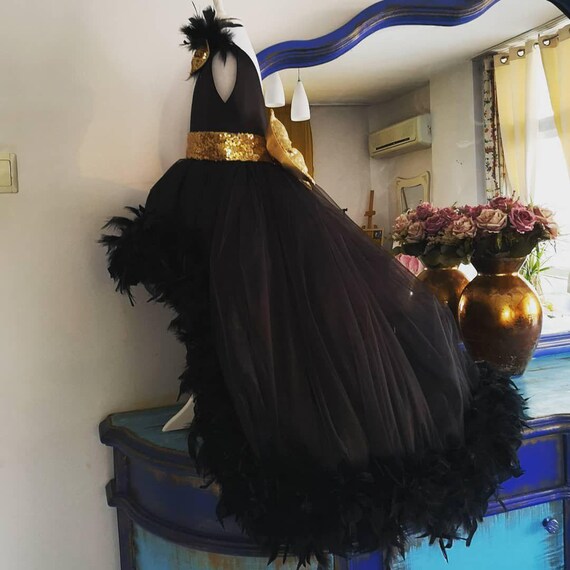 black and gold princess dress