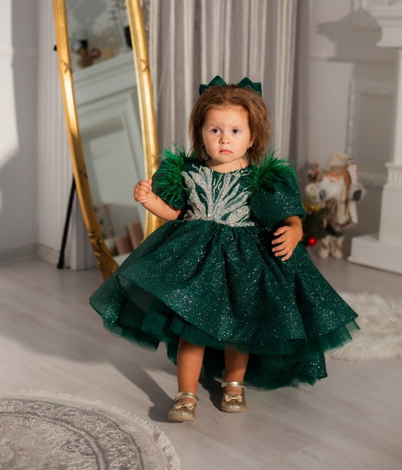 green emerald velvet dress Shop Ombre Blue Ball Gown for Girls, Flower Girl Dress, Junior Bridesmaid, Pageant Dress for Girls, Graduation Dress, Toddler Tutu Dress, Puffy -