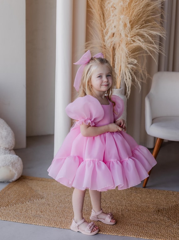 Pink Years Baby Party Wear Dresses Pink Birthday Party Baby Girl Dress, Flower Girl Dress, Puffy Pink Years Baby Party Wear Dresses Pink Birthday Party Baby Girl Dress, Flower Girl Dress, Puffy