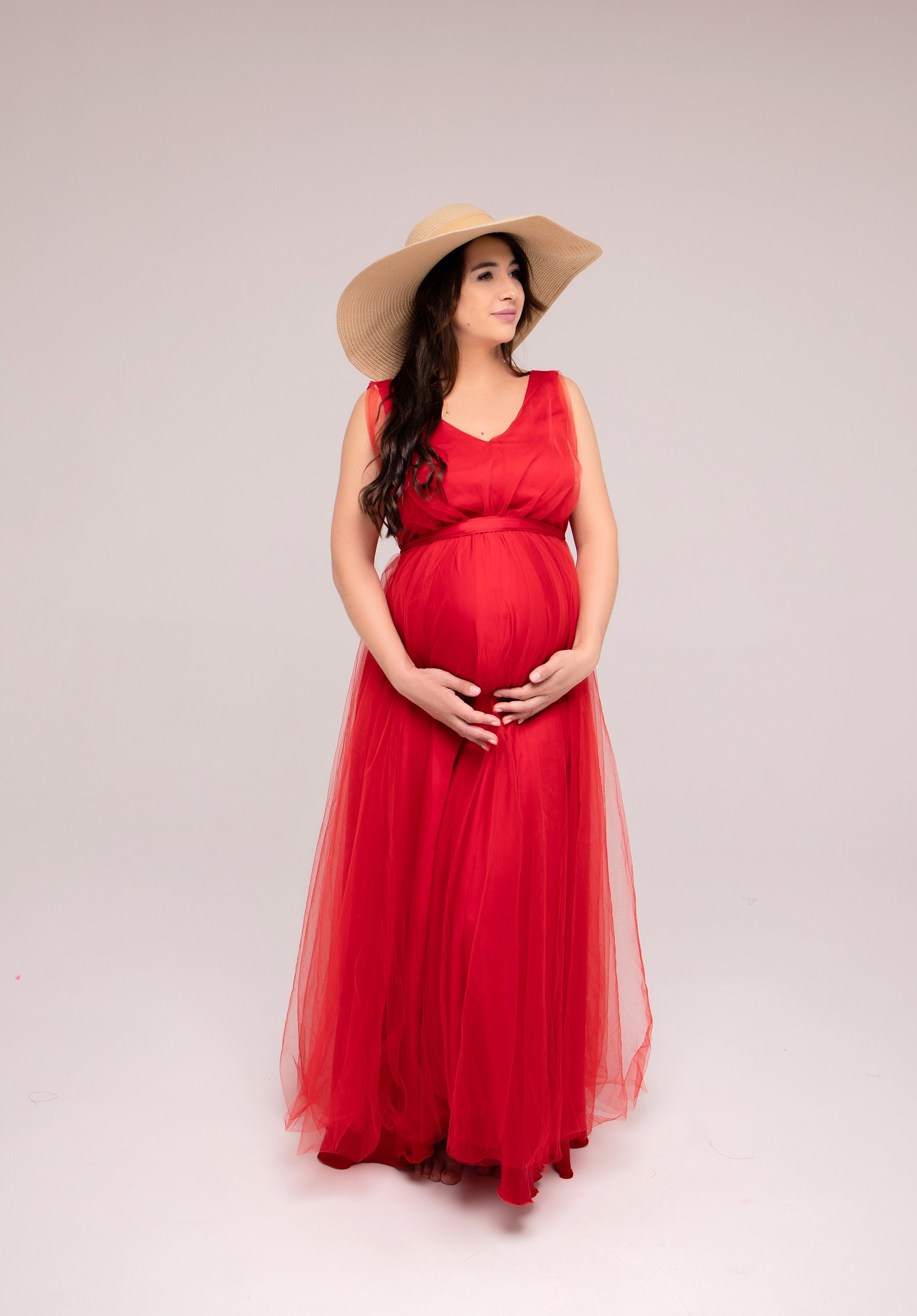 Off-the-shoulder Mermaid Maternity Baby Shower Dress – Glamix Maternity