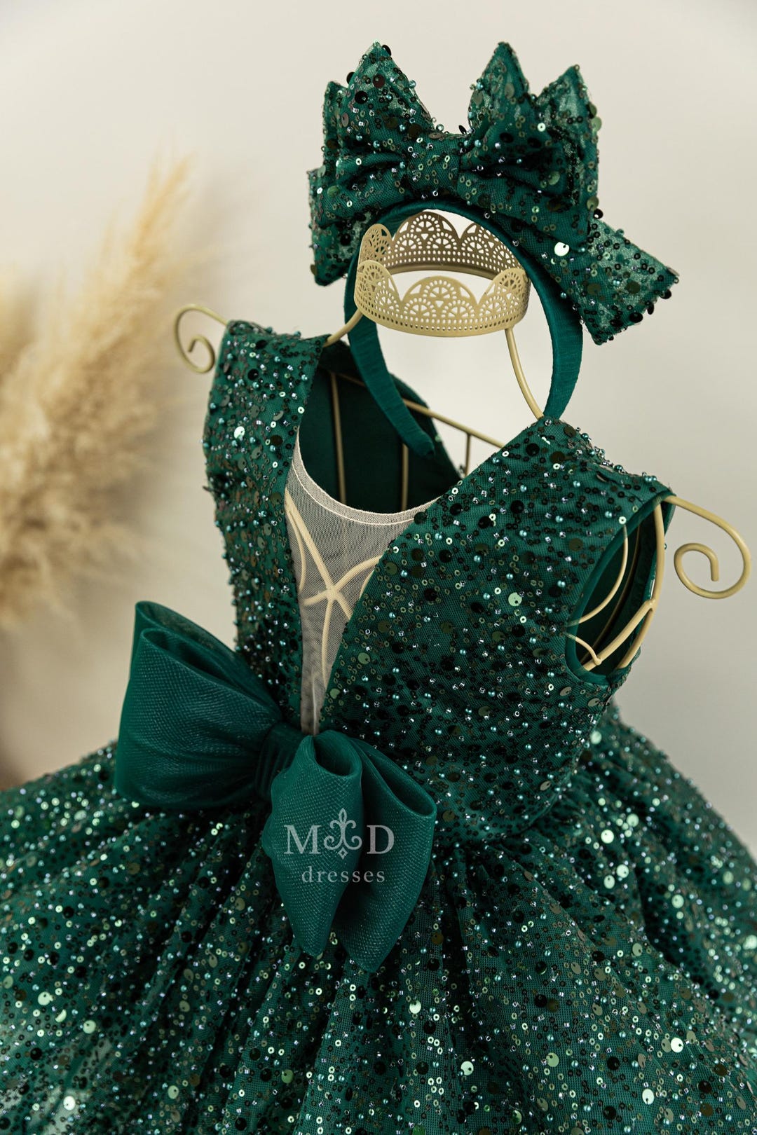 girls emerald green dress Rebecca flower girl dress emerald – MyBabyByMerry