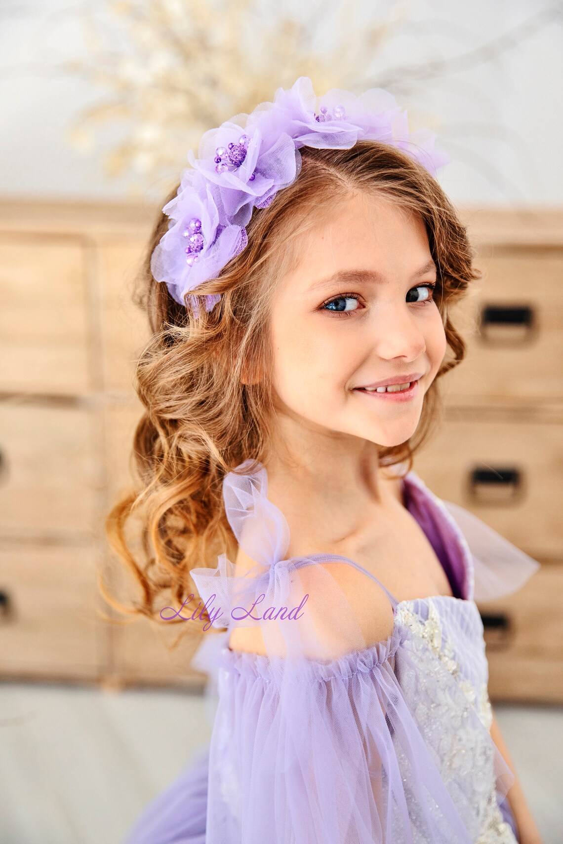 READY TO SHIP Lilac Flower Girl Dress Lace Birthday Girl Etsy