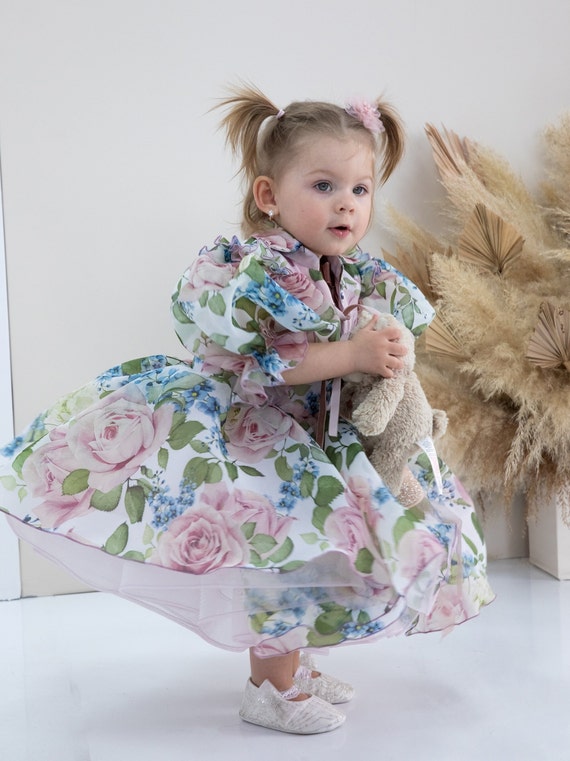 Floral Tutu, Puffy First Birthday Dress, Wedding Baby Dress, Graduation  Girl Gown, Flower Girl Dress, Pageant Infant Dress, Cake Smash Gown - Etsy