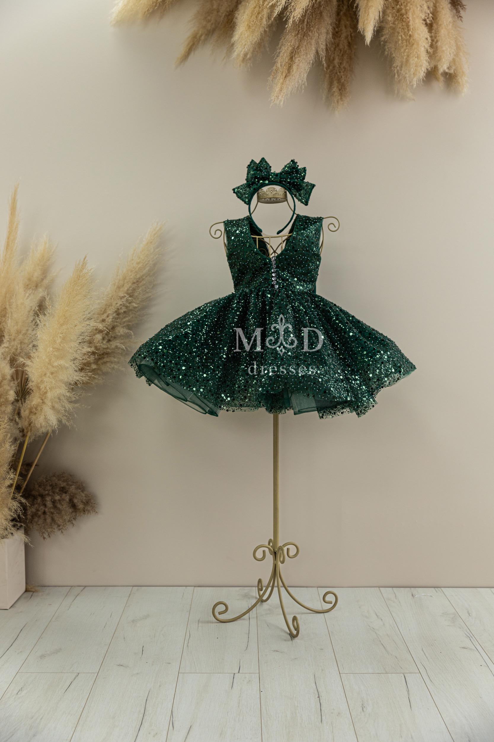 Emerald Green Shinning Birthday Dress, Flower Girl, Sequined Toddler Gown,  Prom, Pageant Party Dress, Special Occasion, Baby Xmas Holiday - Etsy
