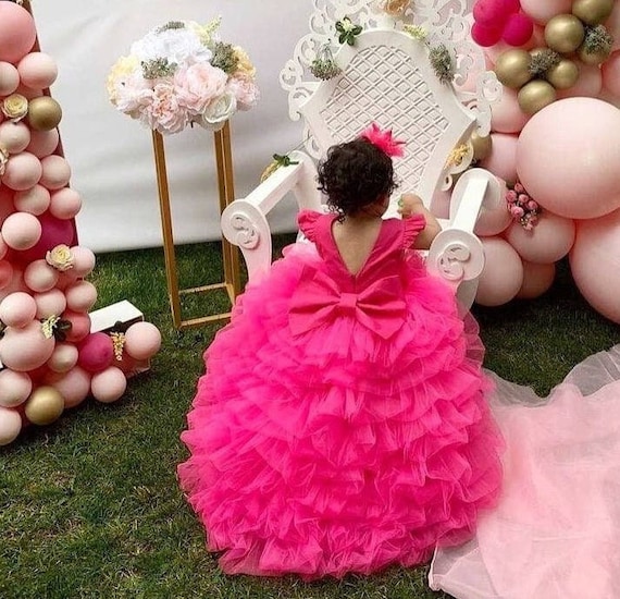 △☞ WFRV Baby Girl Gown Sequins Kids Dresses 1st Birthday Party Dress Infant  Baby Girl Christening Princess Tulle Gown Flower Girl Dresses for Wedding 1-5Years  | Lazada PH