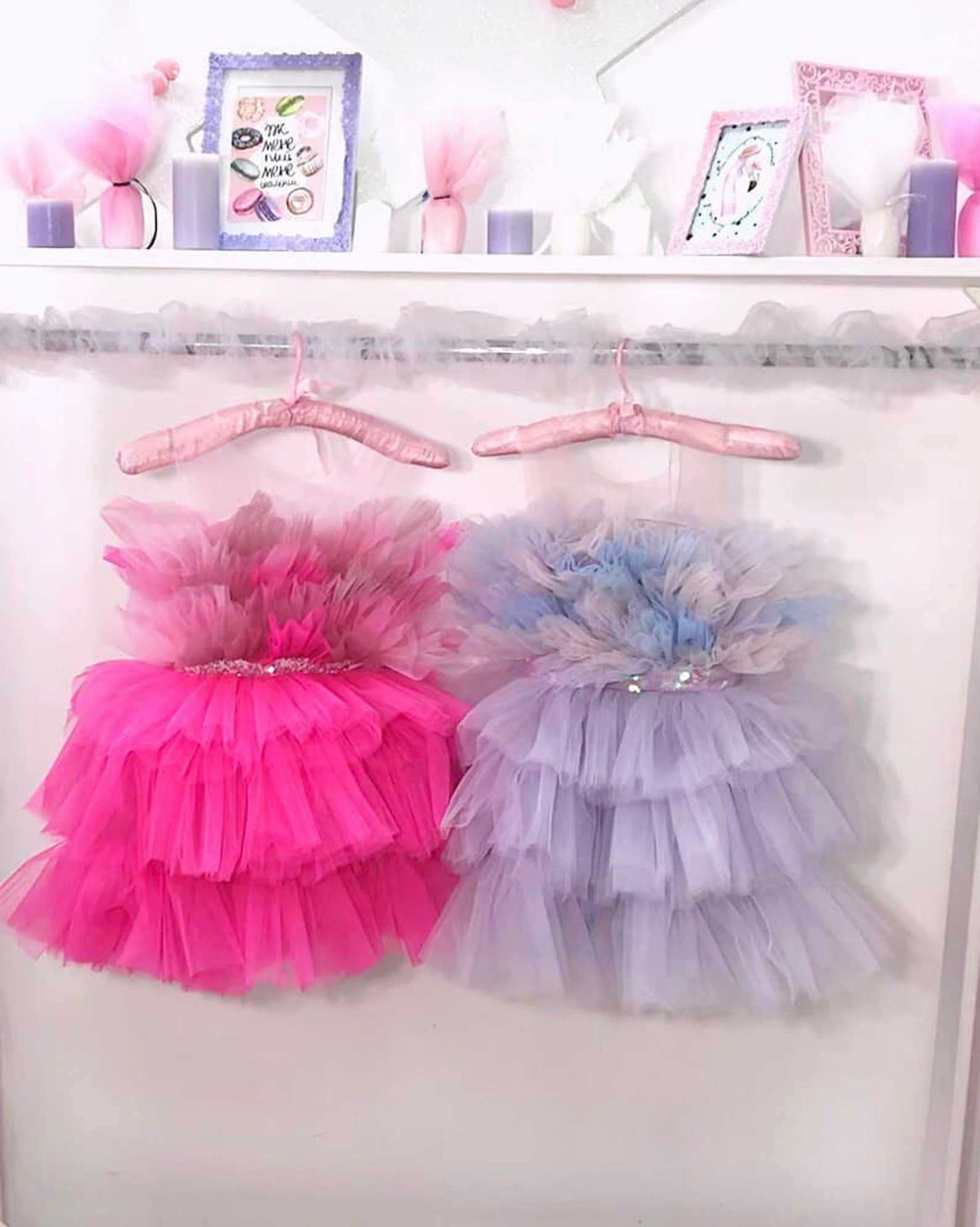 Bright Pink Girl Dress Baby Girl Birthday Dress First Etsy