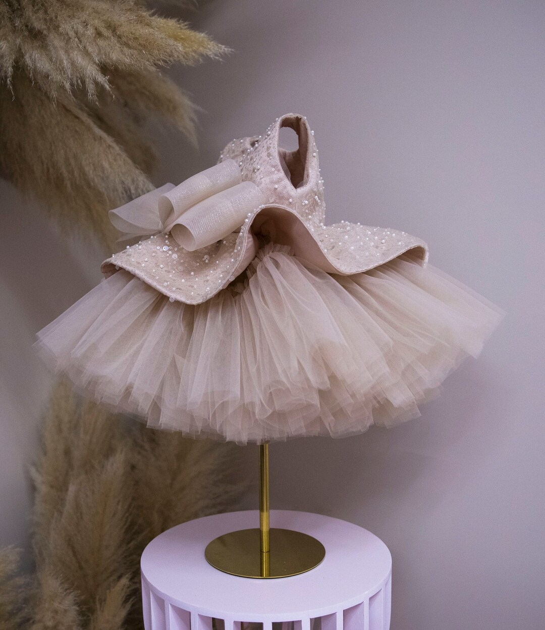 Sparkling Birthday Party Girl Dress, Tutu Toddler Dress, Flower Girl