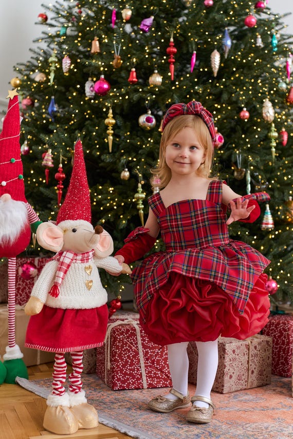 red christmas dance dress Christmas Red Ballet Girl Dress, New Year Party Outfit, Fluffy Children Skirt, Tutu Holiday Skirt, Red Flower Girls Wedding Birthdays