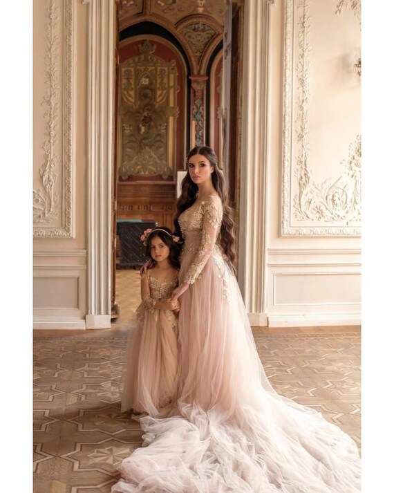 Mother Daughter Same Dress in Organza Color