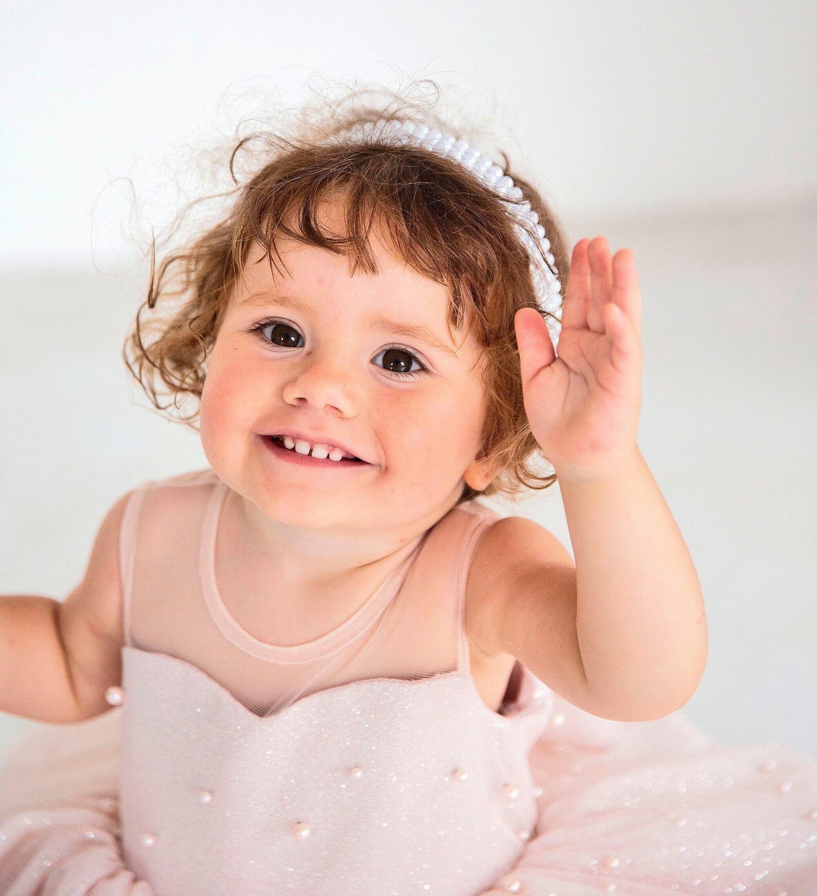 First Birthday Dress Pearls Flower Girl Dress Tutu Toddler Etsy
