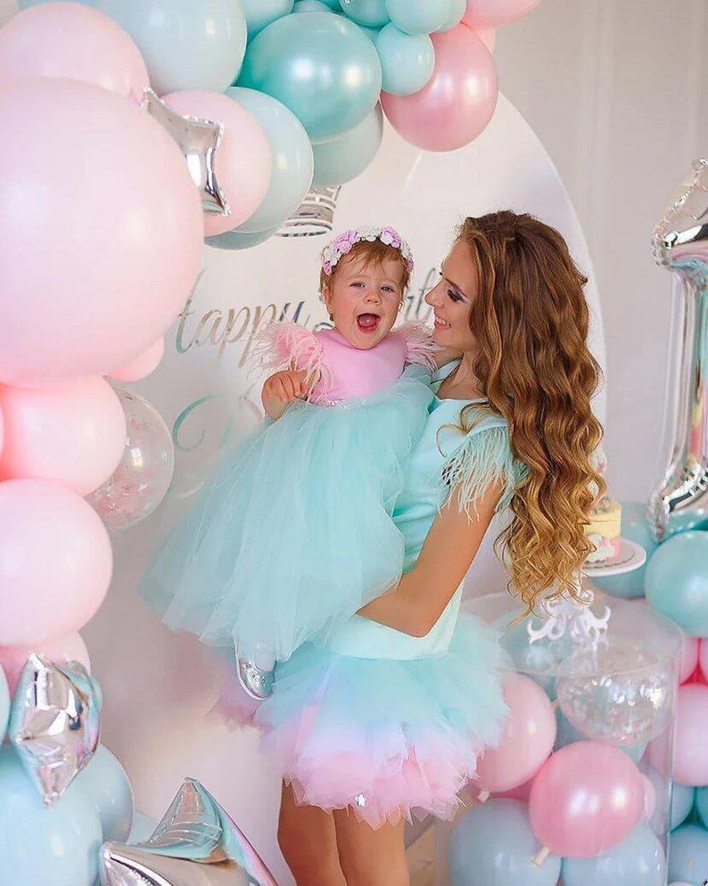 first birthday dress for mom and daughter