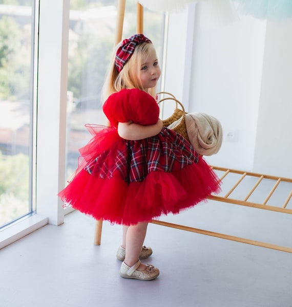 Red Plaid Xmas Dress Ready to Ship Christmas Baby Girl Dress Photoshoot Infant Holiday Gown Delivery From USA Tutu Toddler Dress Etsy Canada