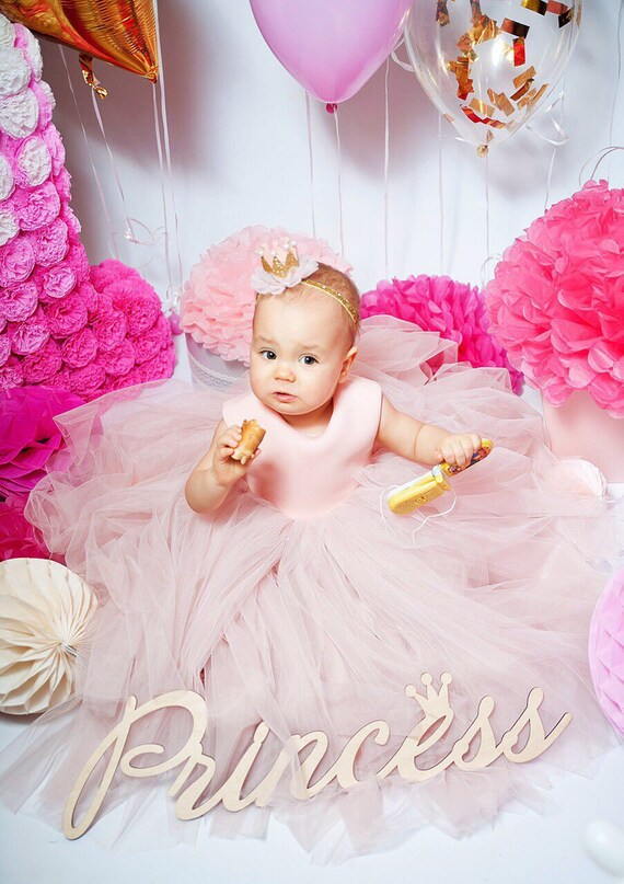 pink first birthday dress