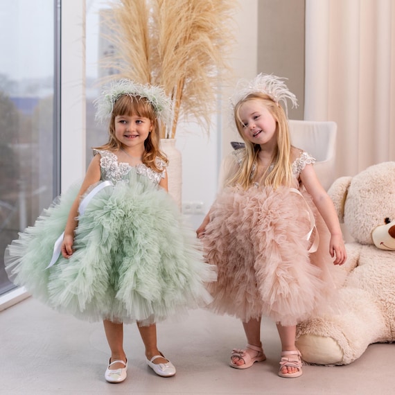 Tutu Beige Green Birthday Girl Dress, Floral Lace Toddler Dress, Ruffles Prom Gown, Special Occasion Dress, 1st Birthday, Princess Dress Tutu Beige Green Birthday Girl Dress, Floral Lace Toddler Dress, Ruffles Prom Gown, Special Occasion Dress, 1st Birthday, Princess Dress