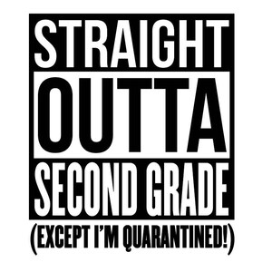 Straight Outta Second Grade, Except Im Quarantined, Quarantined, Graduation, End of the year, SVG PNG
