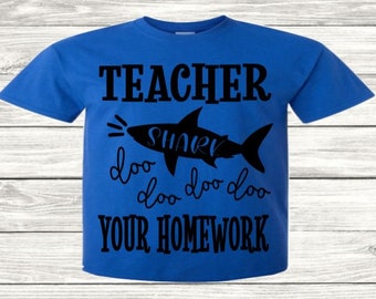 Teacher Shark svg, Teacher svg, Back to school, teaching, Dedicated Teacher, Do your homework svg png
