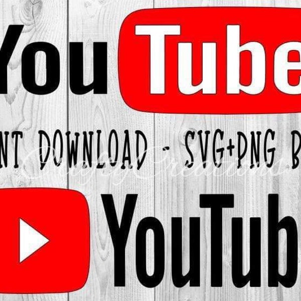 YouTube logo SVG, YouTube SVG, Trademark Brand, Cutting File