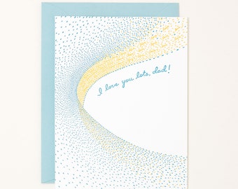 Carte de la fête des Pères - Carte de jour des pères de la fille - Carte de jour des pères de fils - Cadeau de jour des pères de la fille - Moderne