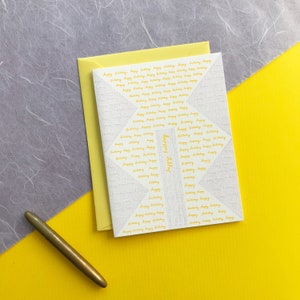 Carte de vente - Boho Birthday Letterpress Card - Carte d'anniversaire moderne - Carte d'anniversaire 30e - Carte d'anniversaire 40e - 50e carte d'anniversaire - Article de vente image 2