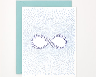 Carte Lettre de mariage - Carte anniversaire - Infinity Card - Carte anniversaire d’isolement - Cadeau de mariage virtuel