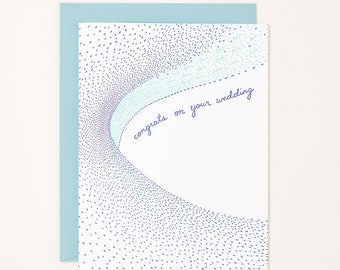 Wedding Letterpress Card - Congratulations on Your Wedding Card - Virtual Wedding Gift - Anniversary Card