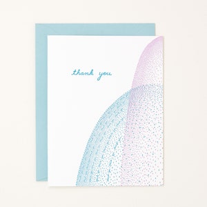 Thank You Letterpress Cards - Merci de mariage - Douche de mariée Merci