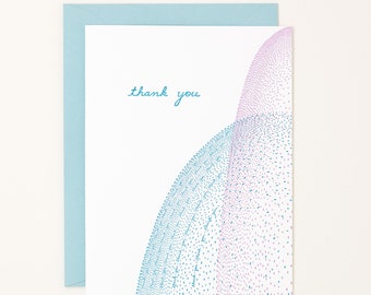 Thank You Letterpress Cards - Wedding Thank You - Bridal Shower Thank You