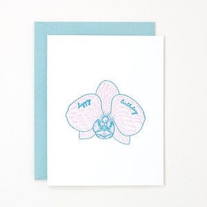Floral Birthday Letterpress Card- Nature Lover Gift - Best Friend Card - 30th Birthday Card - 21st Birthday Card - Birthday Card for Her