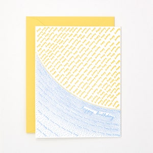 Modern Celestial Birthday Letterpress Card - Birthday Card for Her - Birthday Card for Him