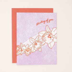 Thinking of You Flowers Card - Miss You Card - Sympathy Card - Sympathy Card Loss of Mother - Sympathy Card Loss of Father