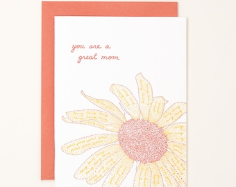 Mother's Day Letterpress Card - New Mama Gift New Mom - New Mama Gift - New Mom Care Package - Encouragement Gift for Women