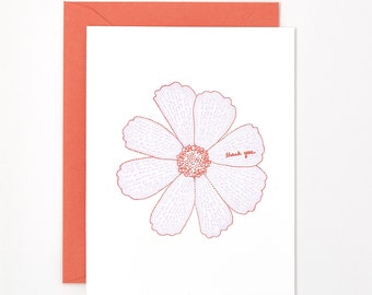 Cartes typographiques de remerciement - carte de remerciement pour mariage - carte de remerciement pour la douche nuptiale