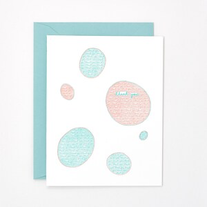 Merci carte de presse-lettres moderne