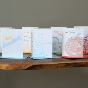 Cartes typographiques de Hanoucca - Paquet de cartes de Hanoucca - Joyeux Hanoucca - Cartes de Hanoucca - Cadeau de Hanoucca - Décorations de Hanoucca image 3