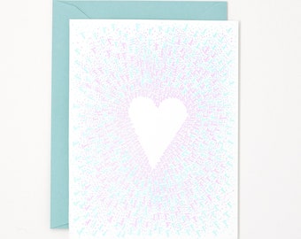 Valentines' Day Letterpress Card - Exploding Love Card