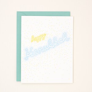 Carte tipografiche Hanukkah - Pacchetto carte Hanukkah - Happy Hanukkah - Carte Chanukah - Regalo Hanukkah - Decorazioni Hanukkah