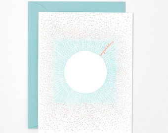 Congratulations Eclipse Letterpress Card