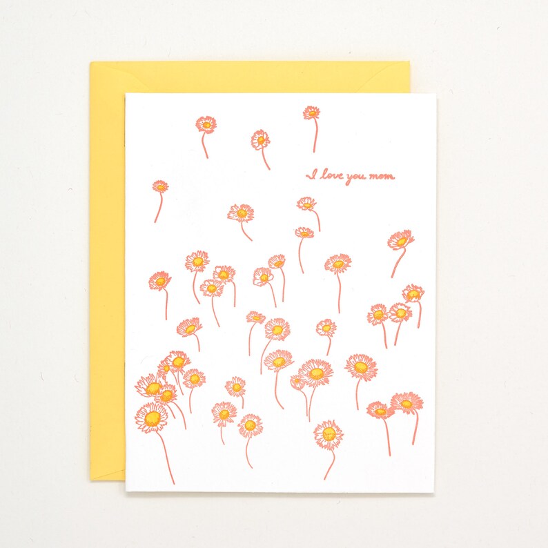 Carte typographique de la fête des mères - Je t'aime maman carte - carte maman sentimentale image 1