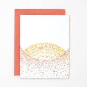 Coucher du soleil d’anniversaire - carte letterpress - anniversaire moderne - carte d’anniversaire pour lui - carte d’anniversaire pour elle - carte de 30ème anniversaire