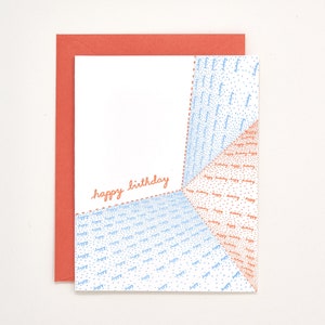 Geburtstag Falten Buchdruck Karte - moderne Geburtstagskarte - alles Gute zum Geburtstag Karte für ihn - minimale Geburtstagskarte - Geburtstagskarte für Architekt