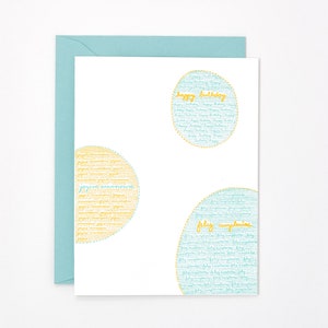 Carte de letterpress d’anniversaire pour elle - carte d’anniversaire pour lui